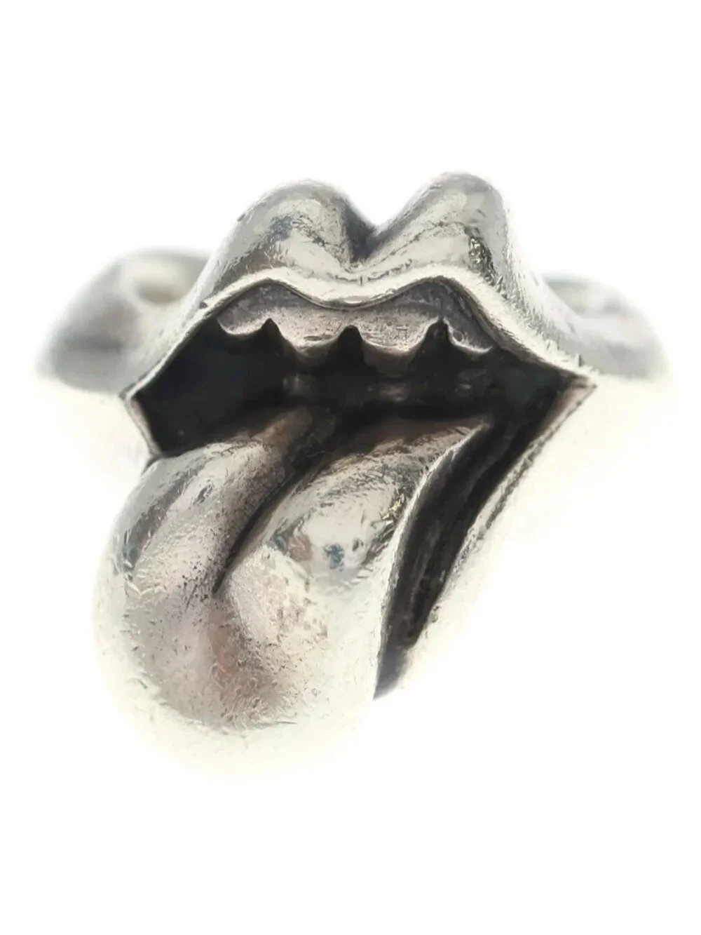 Chrome Hearts Lip Tongue Md Lip and Tan Ring Silver